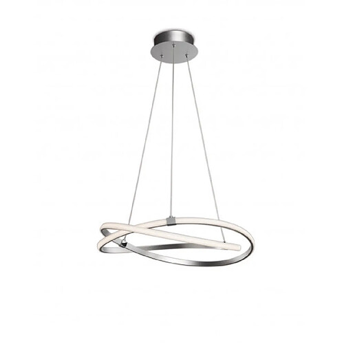 Luminaire Center Suspension LED intégré Infinity Argent 1 ampoule 40cm