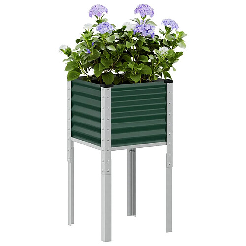 vidaXL Jardinière vert 45x45x88 cm acier