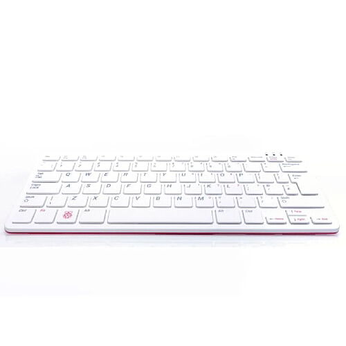 Raspberry Pi Pi PI400DE Clavier Sans Fil Bluetooth USB-C Blanc Rose