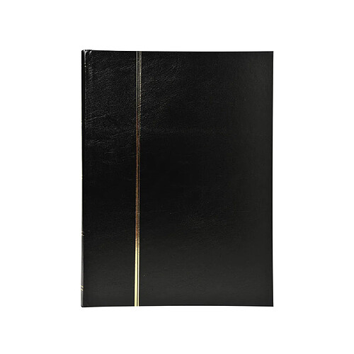 Ac-Deco Album de timbres en simili-cuir 64 pages - 22,5 x 30,5 cm - Noir