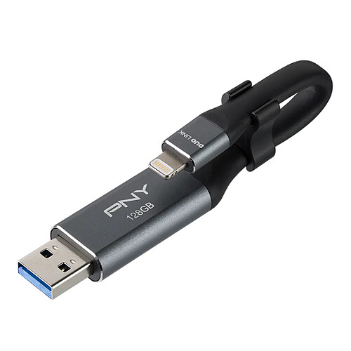 PNY Technologies DUO LINK USB 3.0 OTG Flash Drive for iPhone and iPad 32Gb