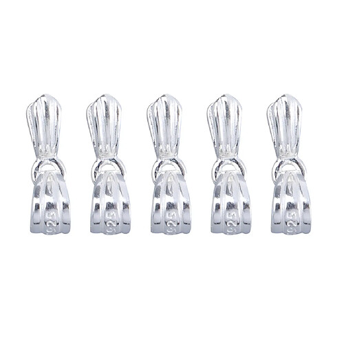 5pcs 925 argent sterling pince clip fermoir bails pour fabrication de bijoux petit