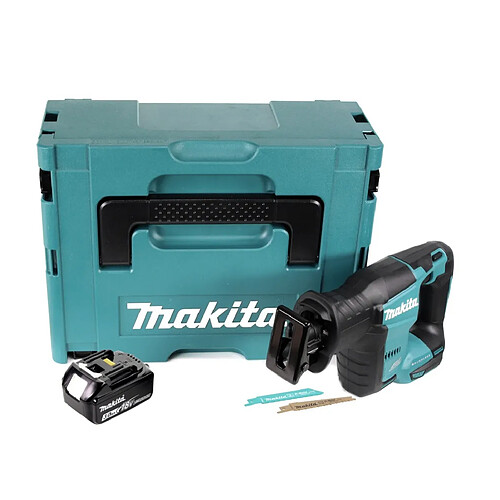 Makita DJR 188 F1J 18 V Brushless Li-ion Scie récipro sans fil avec Coffret de transport Makpac + 1x Batterie Makita BL 1830 3,0 Ah / 3000 mAh - sans Chargeur