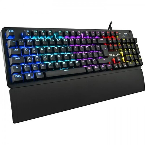 THE G-LAB Gaming KEYZ Carbon Clavier mécanique rétroéclairé - Switch Blues Repose poignet - AZERTY