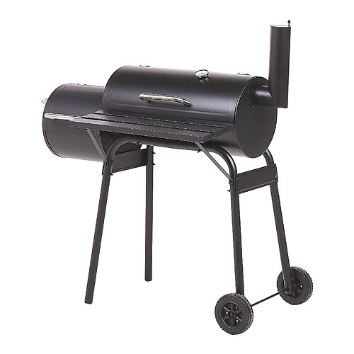 Beliani Barbeque fumoir au charbon de bois noir KATLA