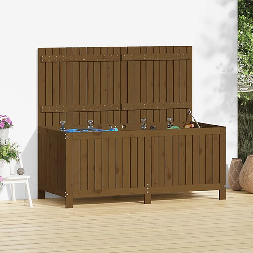 vidaXL Boîte de rangement de jardin Marron miel 147x68x64 cm Bois pin