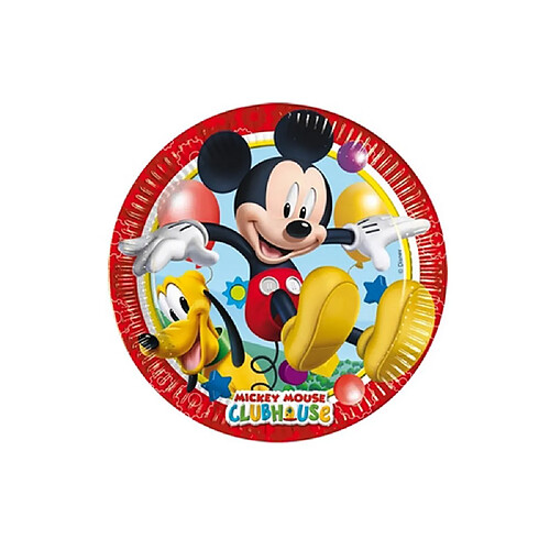 8 ASSIETTES CARTON 23CM - MICKEY