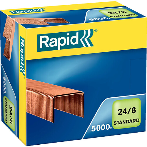 Rapid Agrafes Standard 24/6, cuivré ()