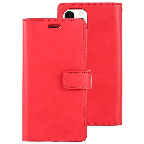 Wewoo Coque Pour iPhone 11 Pro Etui à rabat en cuir avec support emplacements cartes et porte-monnaie Rouge