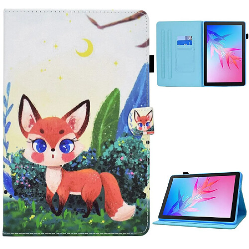 Etui en PU motif de couture avec support pour Huawei Enjoy Tablet 2/MatePad T 10 9.7 pouces/T 10S 10.1 pouces/Pad X6 9.7 pouces - Renard