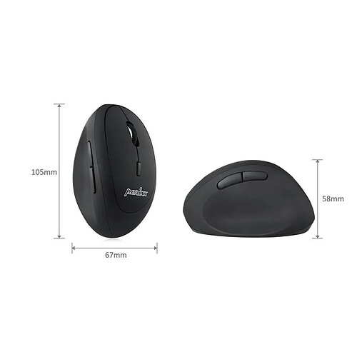 Perixx PERIMICE-719 Souris sans fil Ergonomique verticale 6 boutons