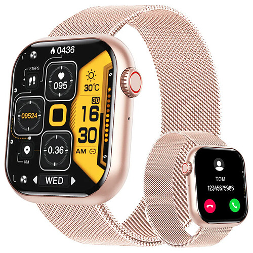 Chrono Montre Connectée Femmes Homme Smartwatch Tactile Bracelet Connecté Etanche Sport Podometre Cardio Montre Intelligente Vibrante Fitne