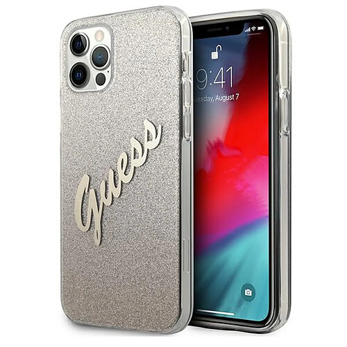 Guess Maroquinerie guess guhcp12lpcuglsgo iphone 12 pro max 6,7" zloty/gold coque dur glitter gradient script