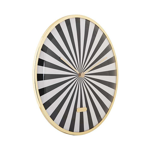 Karlsson Horloge en métal Candy Swirl Dome noir.