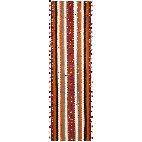 Vidal Tapis de laine 347x98 orange Jajim