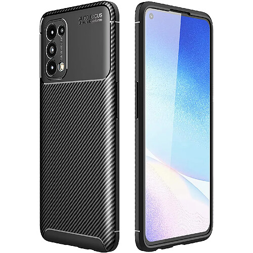 Xeptio Coque brossée noire Oppo Find X3 LITE 5G Carbon Fiber Antichoc protection - Oppo Find X3 LITE 5G