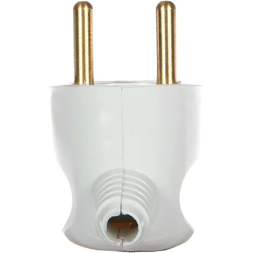 Lebenoid Fiche mâle 2P+T 16A IP40 sortie latérale blanc