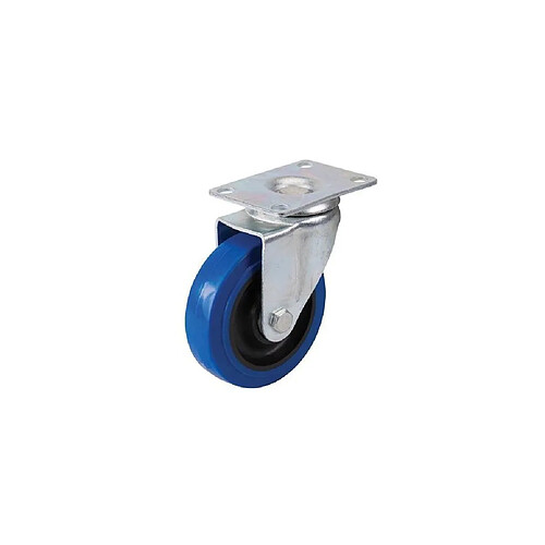 Roulette pivotante caouthcouc D. 100 mm 140 kg bleue - 199919 - Fixman