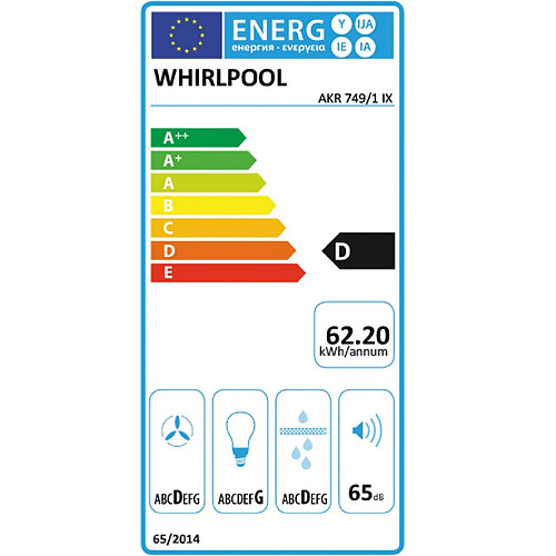 Whirlpool Hotte tiroir AKR7491IX