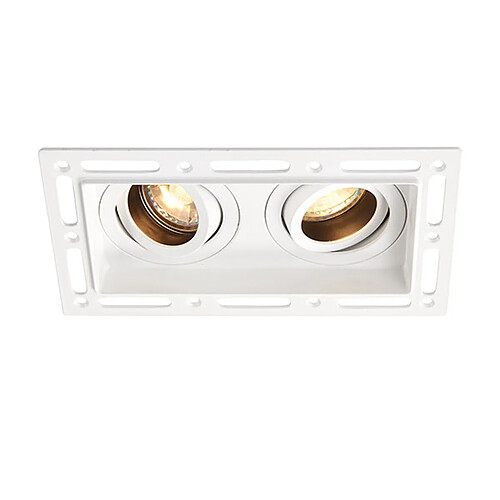 Saxby Downlights GU10 encastrés à intensité variable et inclinables jumeaux