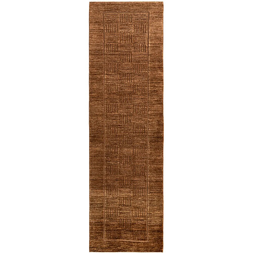 Vidal Tapis de couloir en laine 270x76 brun Juma Relief