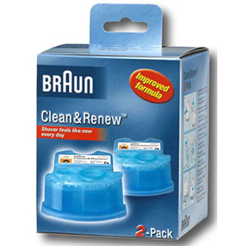 2 cartouches de nettoyage clean & renew - ccr2 - BRAUN