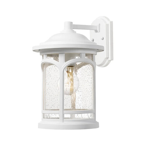 Elstead Lighting Applique murale extérieur Marblehead Verre ensemencé Transparent Blanc