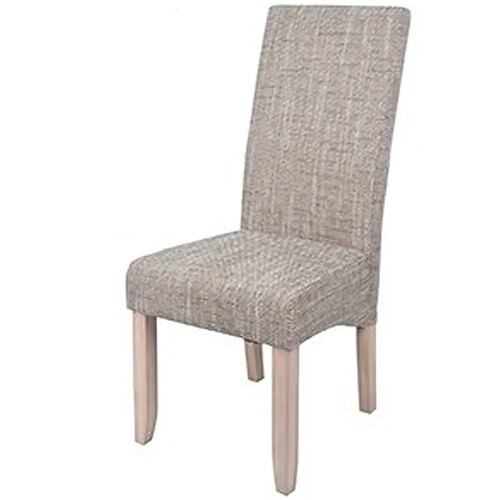 Lot de 2 Chaises SAGUA beige pour salle à manger, 46 x 108 x 60 cm -PEGANE-