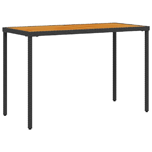 Maison Chic Table de jardin | Table d'extérieur avec dessus en bois d'acacia noir 115x54x74 cm -GKD75269