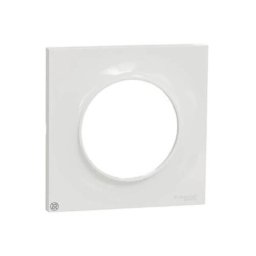 plaque de finition - odace styl - 1 poste - blanc antibactérien - schneider electric s500702