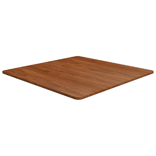 vidaXL Dessus de table carré Marron foncé80x80x1,5cm Bois chêne traité