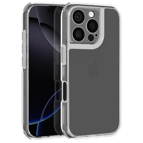 Avizar Coque pour iPhone 16 Pro Max Coins Antichoc Bumper Noir