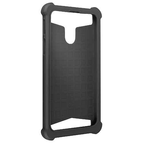 Avizar Coque Téléphone 4.7'' à 5'' Silicone Gel Coin Bumper Dos Effet Cuir Noir Et Doré