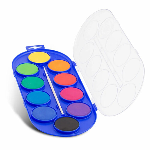 Primo Palette d'aquarelle 10 couleurs Ø 44 mm