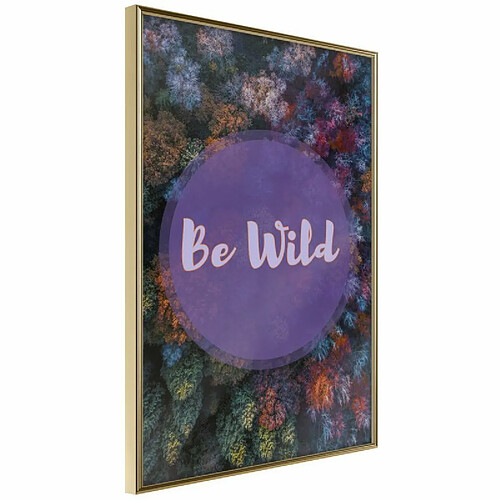 Paris Prix Affiche Murale Encadrée Find Wildness in Yourself 40 x 60 cm Or