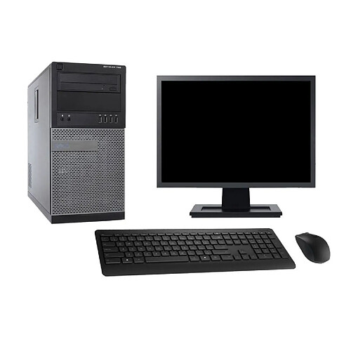 PC Tour Dell 790 MT Ecran 22" Intel i5-2400 RAM 16Go Disque 1To Windows 10 Wifi · Occasion