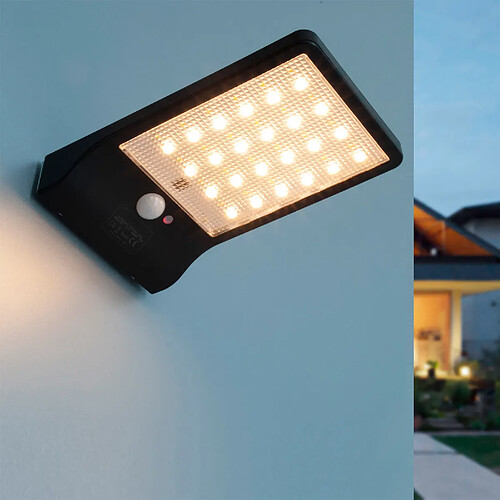 Projecteur solaire LED 10W détecteur de crépuscule applique murale balcon bateau camping-car protection IP65