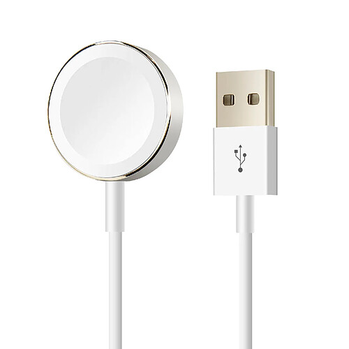 Chargeur pour Apple Watch, Câble de Charge Apple d'Origine, USB 2m - Blanc