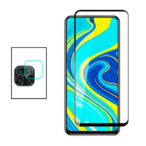 PHONECARE Kit Film Caméra Arrière + Film de Verre Trempé 5D Full Cover pour Xiaomi Redmi Note 9 Pro