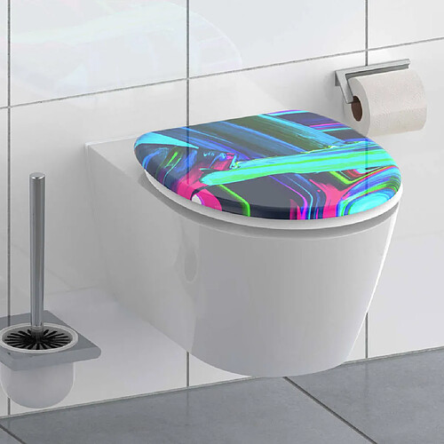 SCHÜTTE Siège de toilette avec fermeture en douceur NEON PAINT