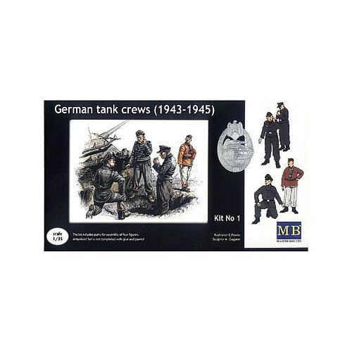 Master Box Figurine Mignature German Tank Crew Set 1 (1943-1945)