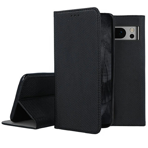 Htdmobiles Housse pour Google Pixel 8 Pro 5G - etui coque pochette portefeuille + film ecran - NOIR MAGNET