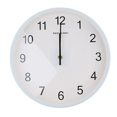 Horloge murale en métal de style simple pour la cuisine à la maison chambre décor 1 # white_30cm