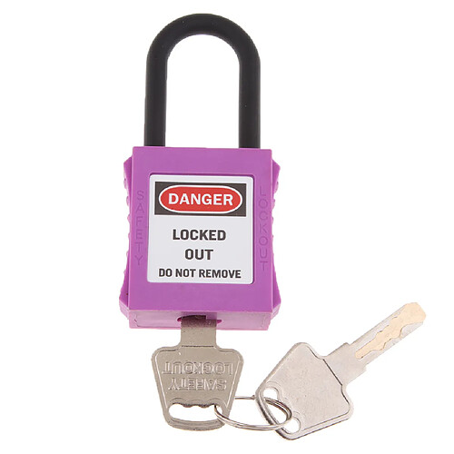 PL38-KD Cadenas De Verrouillage De Sécurité Incurvé PVC 38 Mm Violet