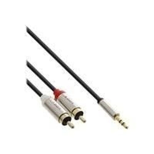 INLINE - Audiokabel - RCA (M) bis Stereo Mini-Klinkenstecker (M) - 2 m - Schwarz