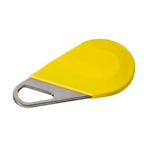 badge de proximité - système hexact - type porte clé - jaune - aiphone hecv2j