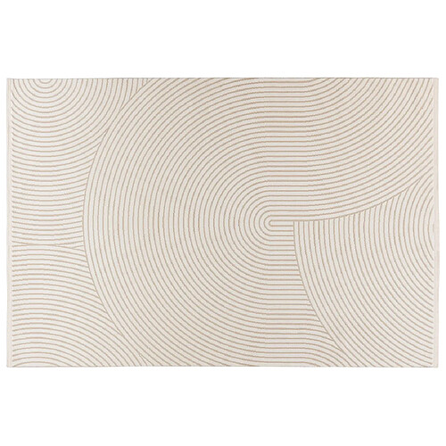 Lisa Design Telio - tapis rectangulaire motif abstrait - beige