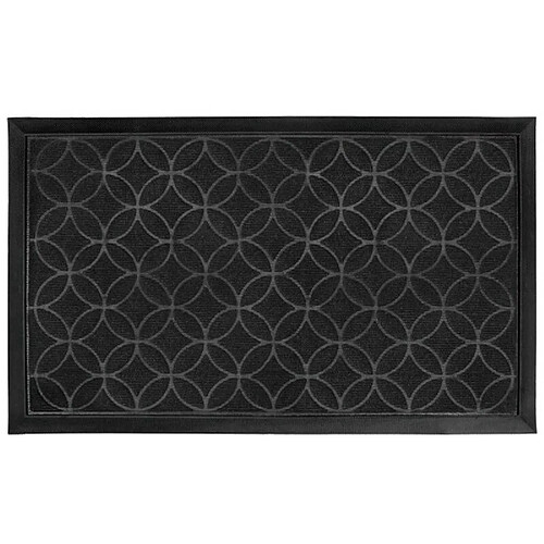 Paris Prix Tapis d'Entrée Rectangle Emilio 45x75cm Noir