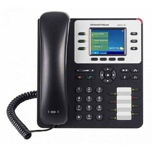 telefono voip grandstream gxp2130 3xsip nero [tegrsv300000000]