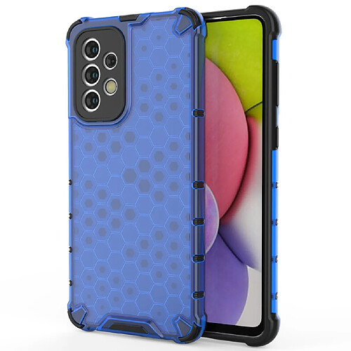 Coque en TPU antichoc, motif en nid d'abeille bleu pour votre Samsung Galaxy A33 5G